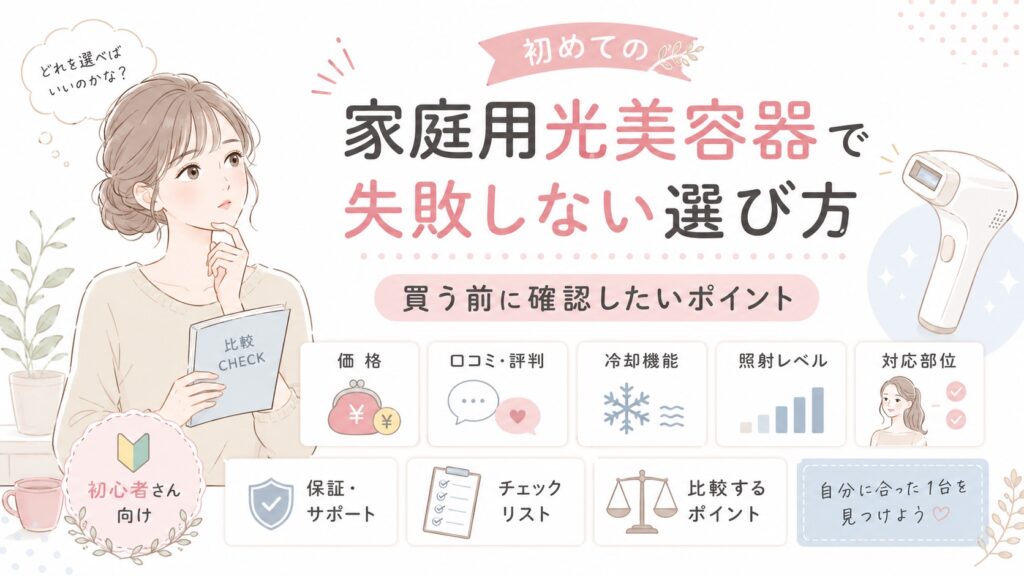 初めての家庭用光美容器で失敗しない選び方｜買う前に確認したいポイント