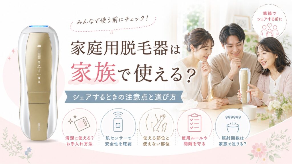 家庭用脱毛器は家族で使える？シェアするときの注意点と選び方